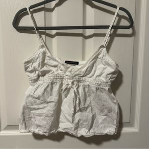 White Linen Brandy Melville Tank Top